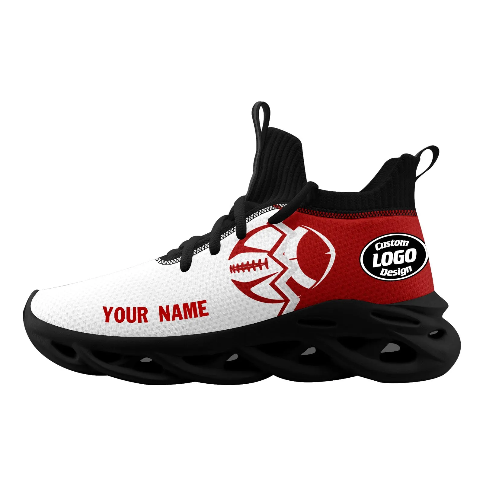 Custom White Red California Maxsoul Shoes Personalized Sneaker FN030A-D028017-13