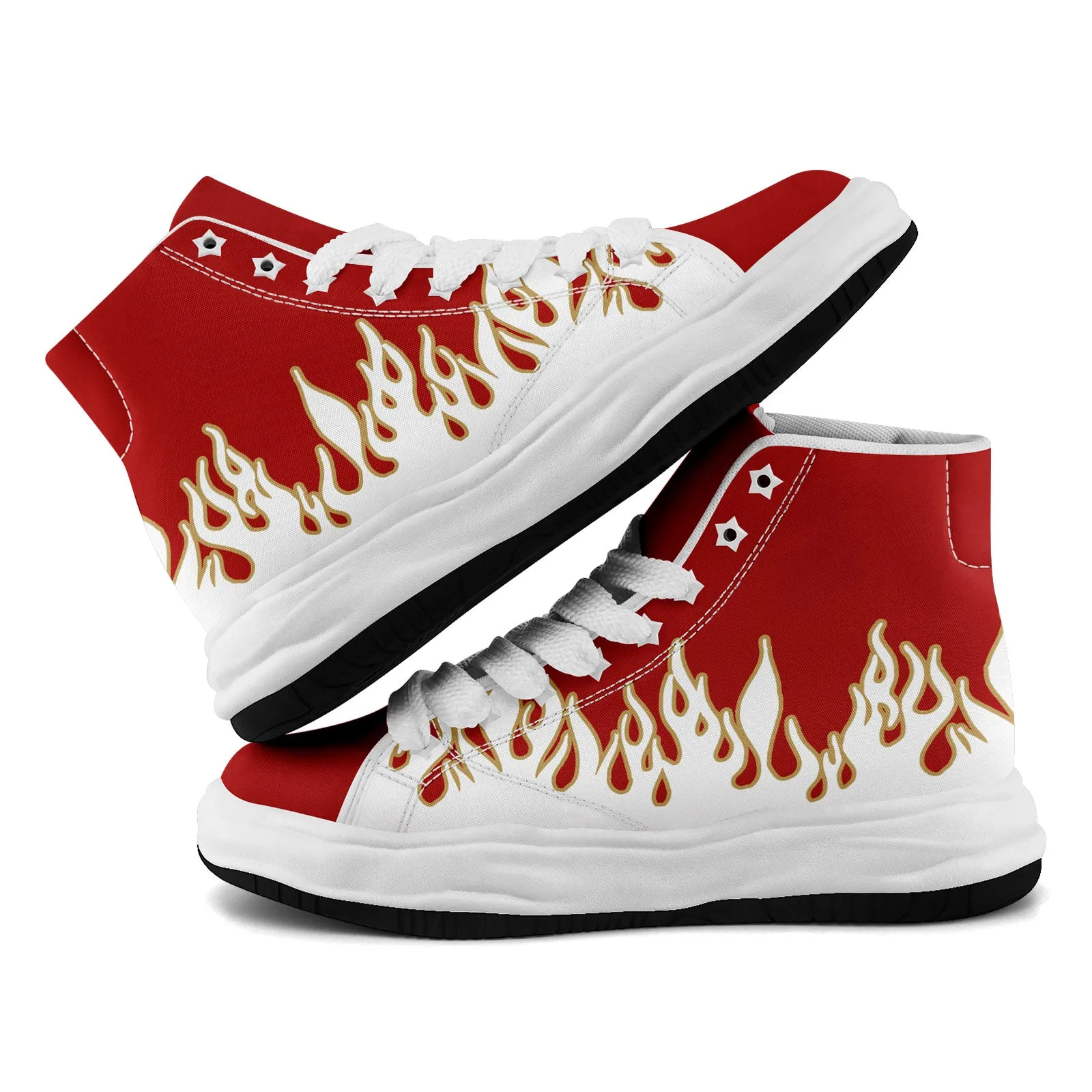 Custom White Red Yellow San Francisco Firesoul Shoes Personalized Sneaker FN039-D020272-25