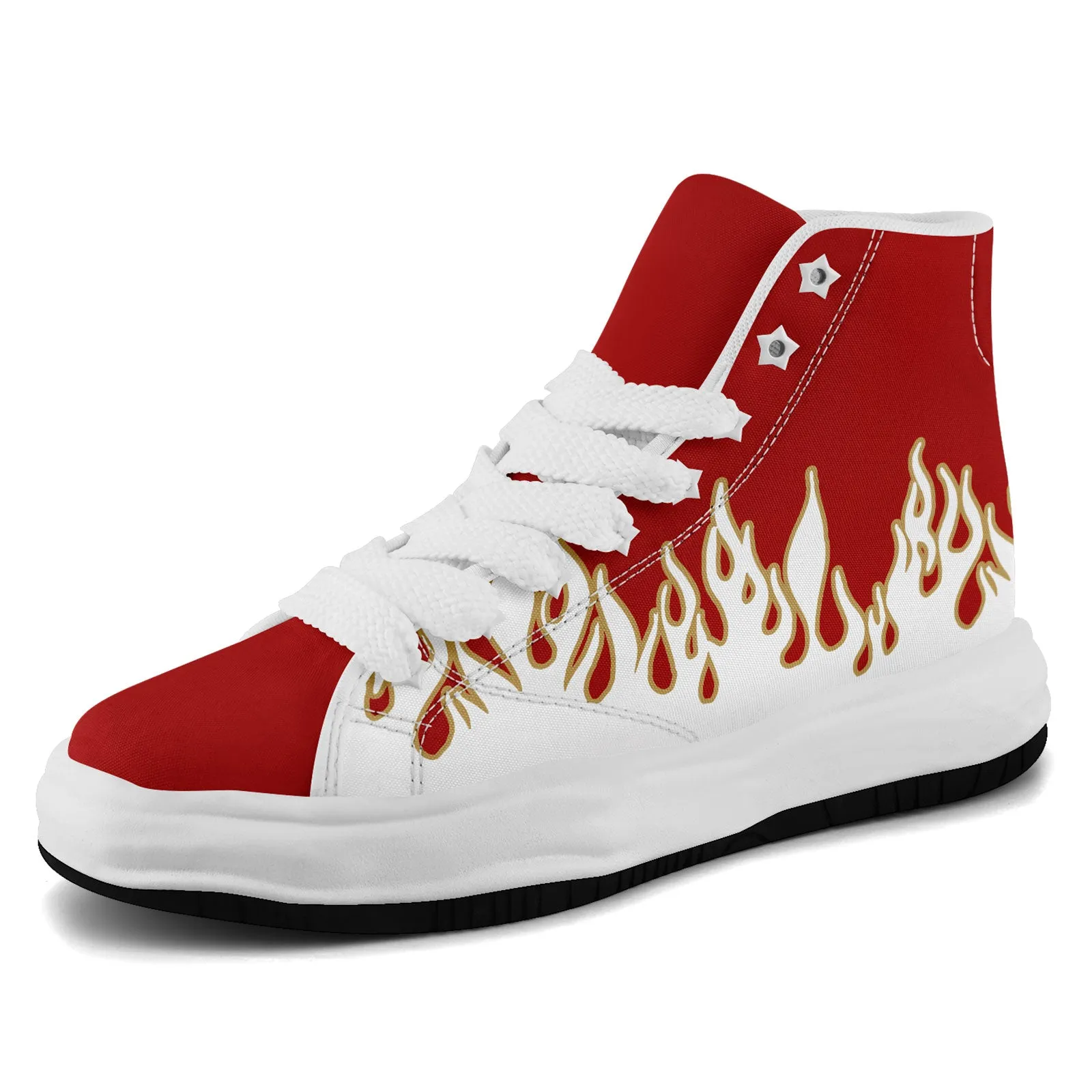 Custom White Red Yellow San Francisco Firesoul Shoes Personalized Sneaker FN039-D020272-25