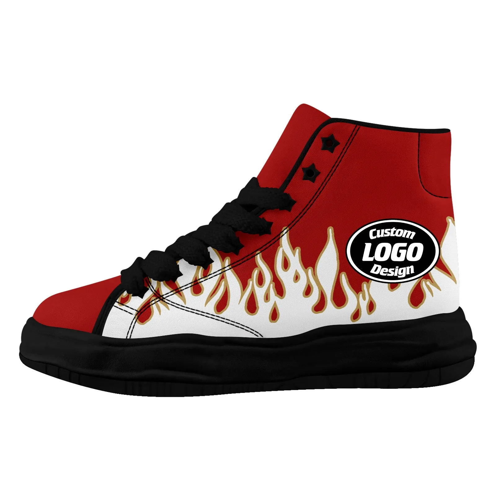 Custom White Red Yellow San Francisco Firesoul Shoes Personalized Sneaker FN039-D020272-25