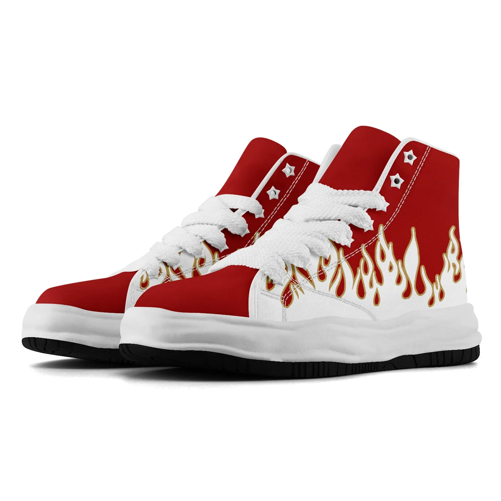 Custom White Red Yellow San Francisco Firesoul Shoes Personalized Sneaker FN039-D020272-25