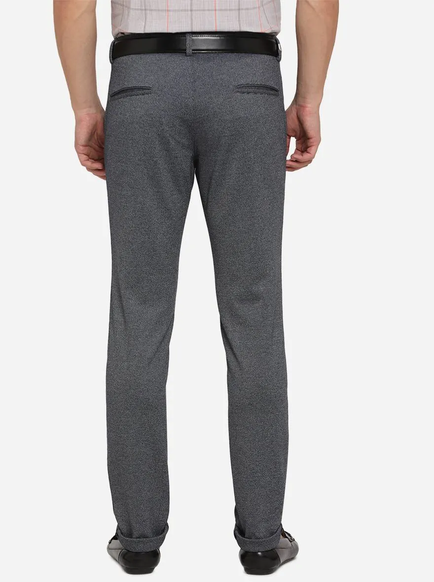 Dark Grey Solid Venice Fit Casual Trouser | JadeBlue