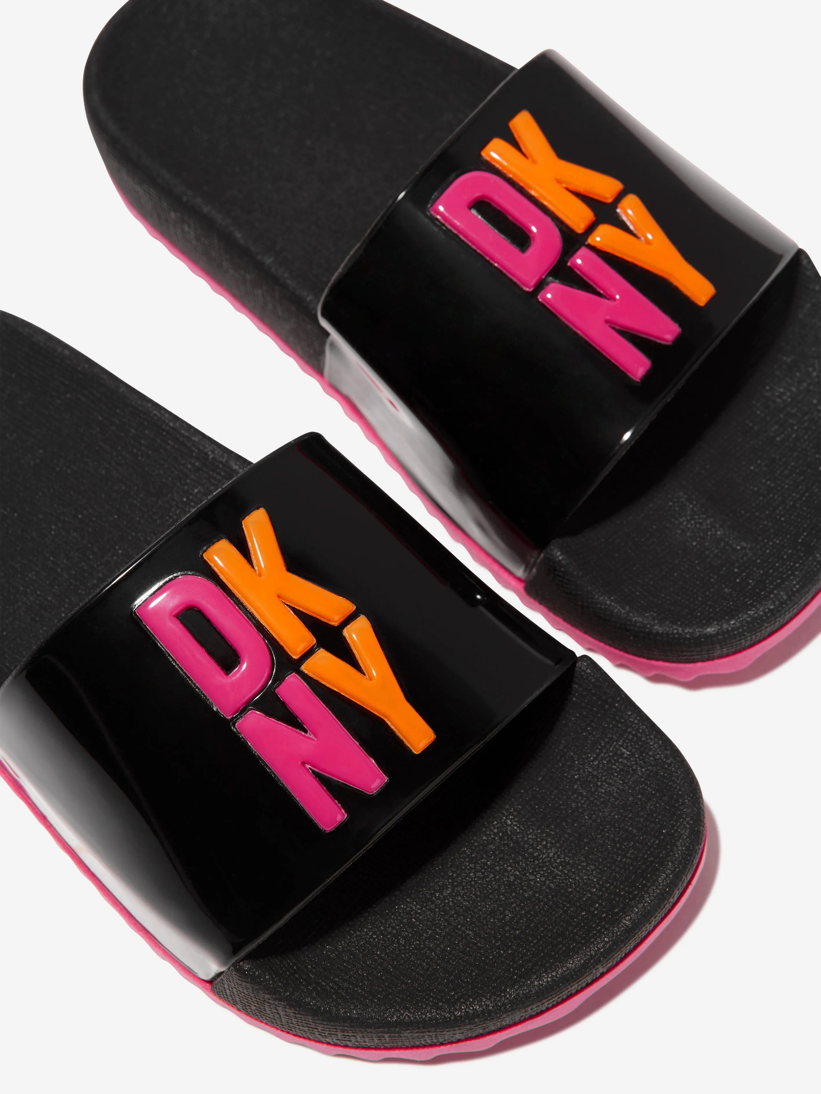 DKNY Girls Logo Slider in Black