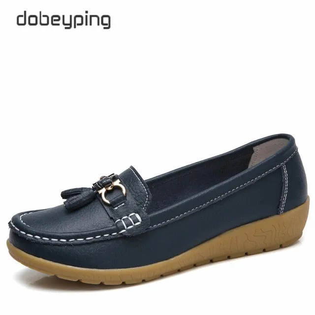 dobeyping 2018 New Arrival Shoes Woman Genuine Leather