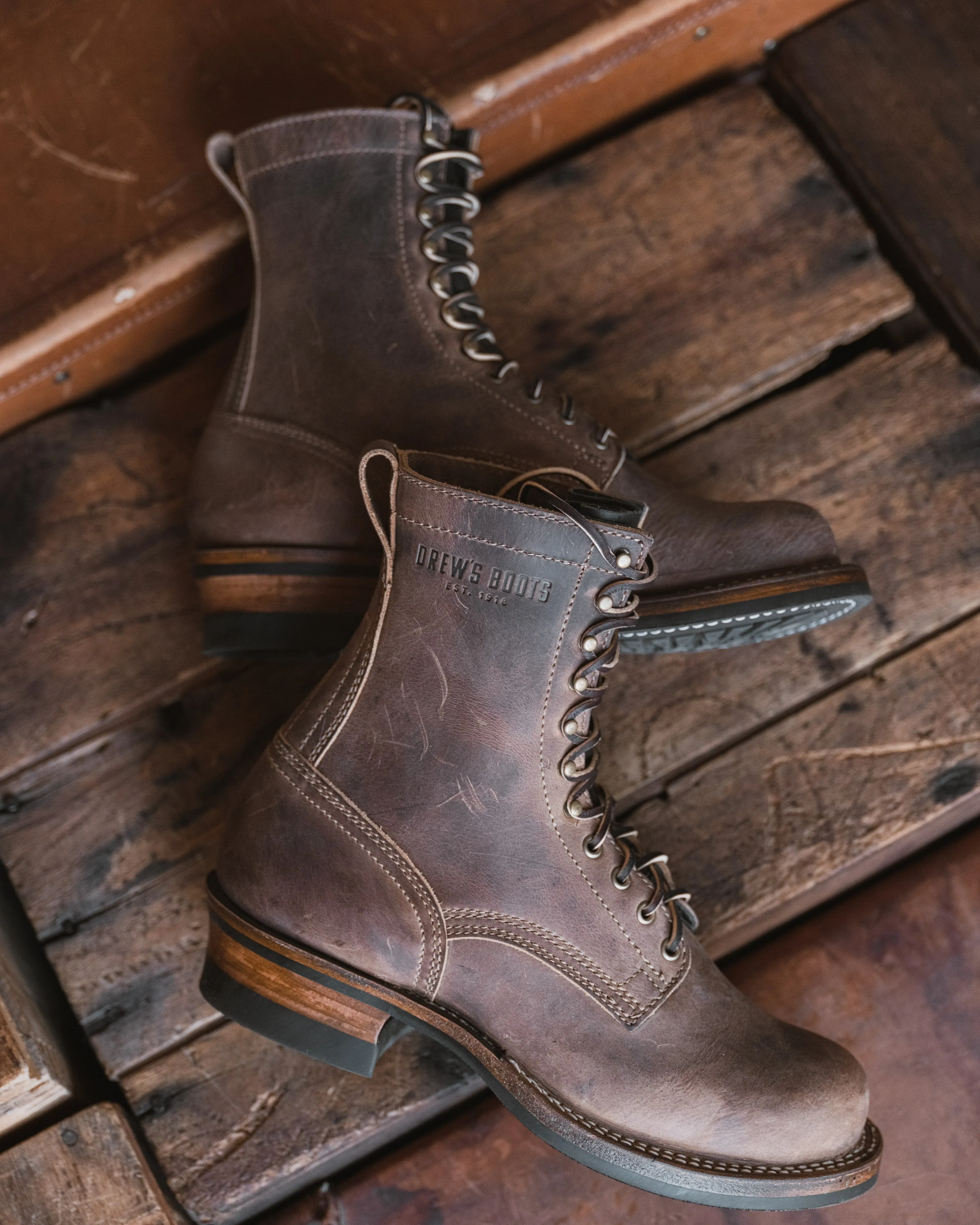 Drew's 8-Inch Work Boot - Rowdy Smooth