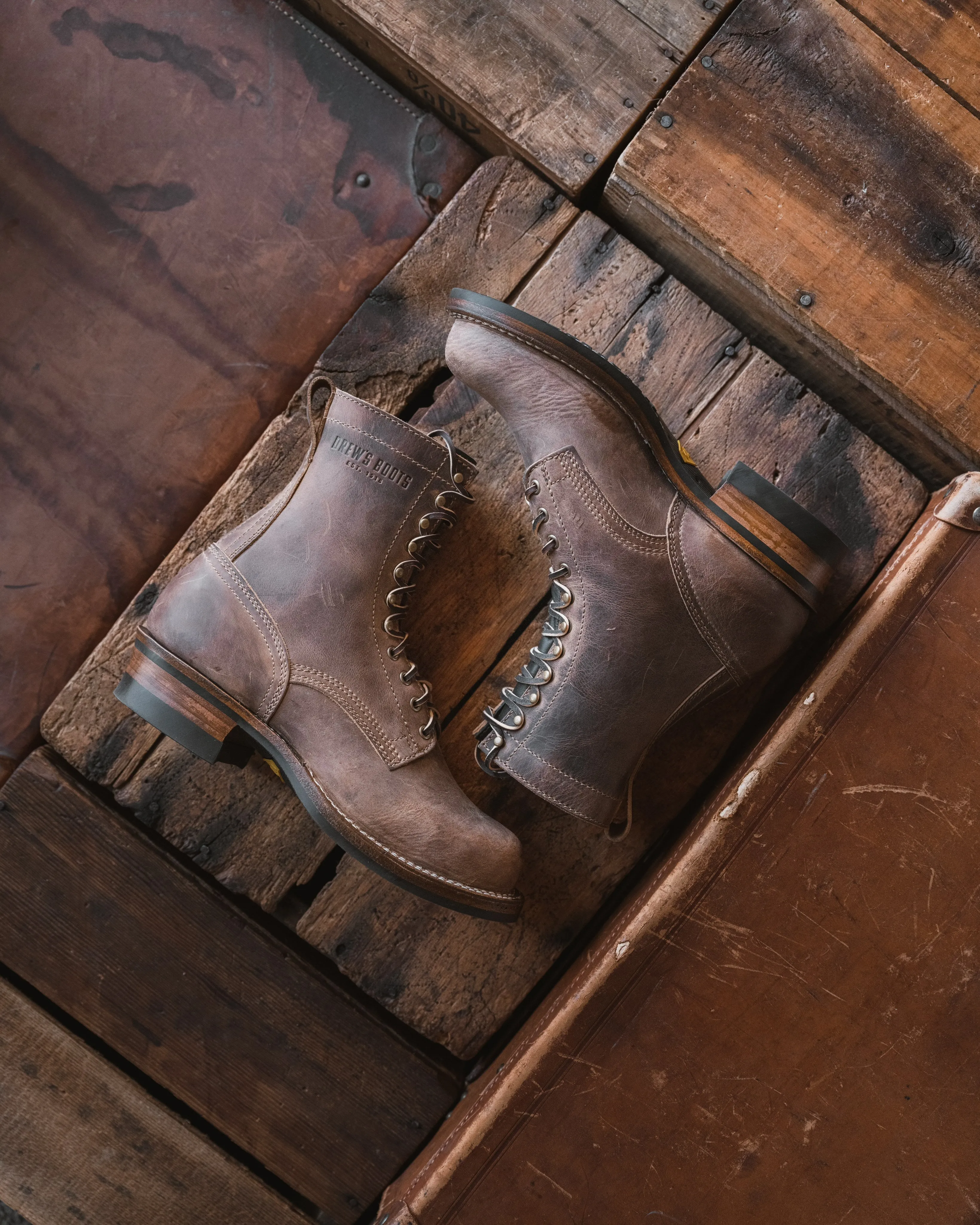 Drew's 8-Inch Work Boot - Rowdy Smooth