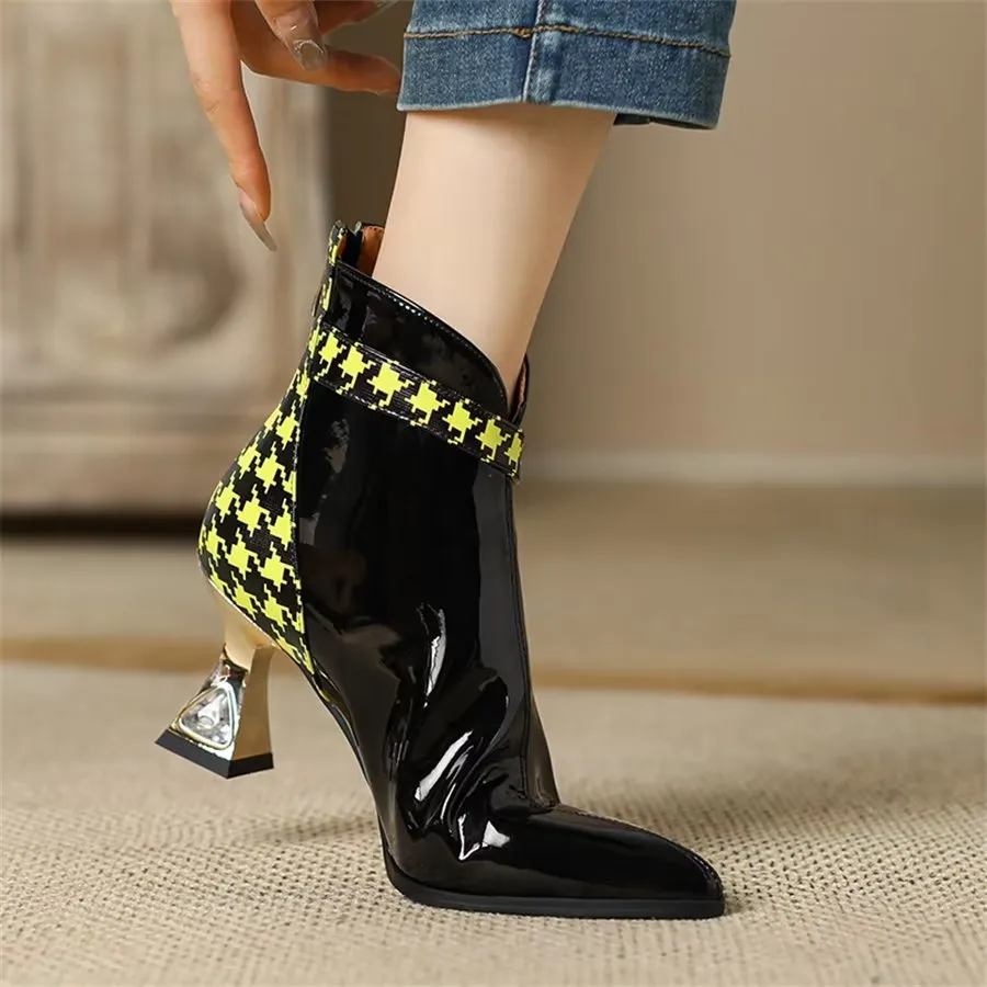 Elegant Zipper Pointed Toe Fringed High Heel Boots