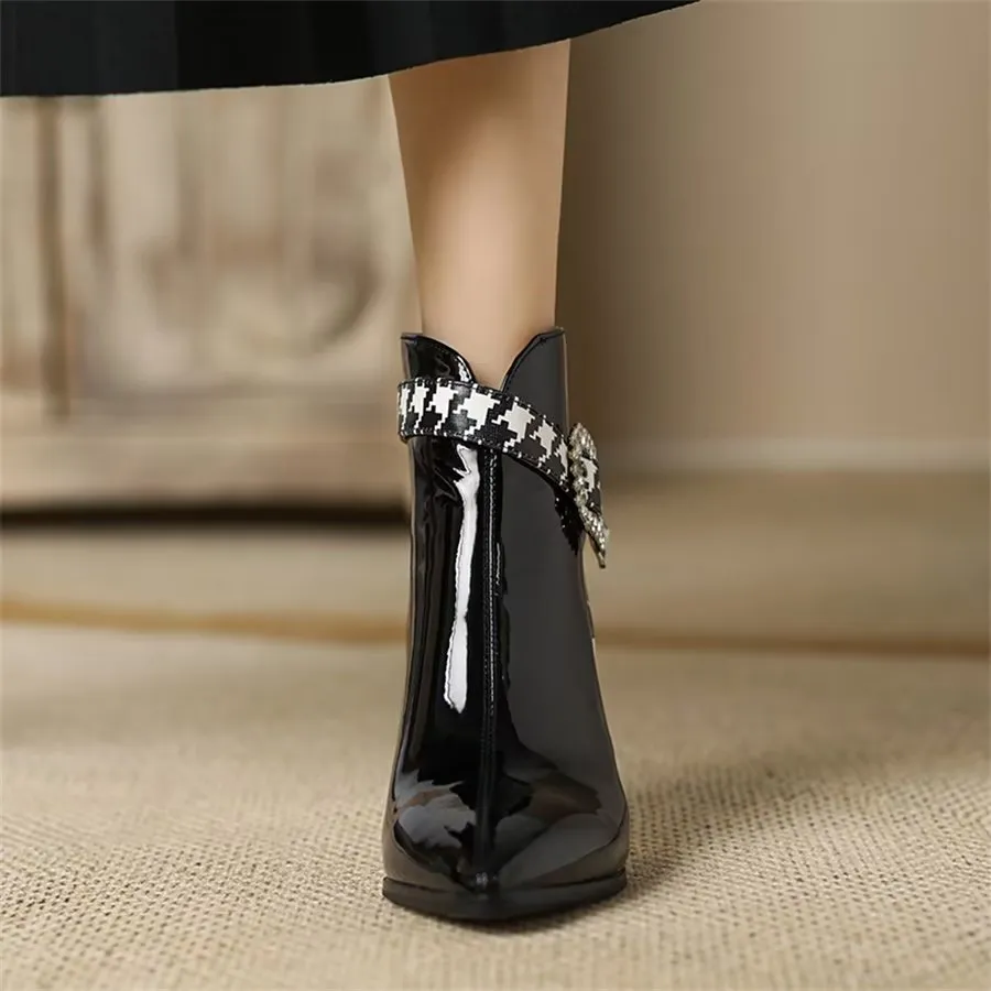 Elegant Zipper Pointed Toe Fringed High Heel Boots