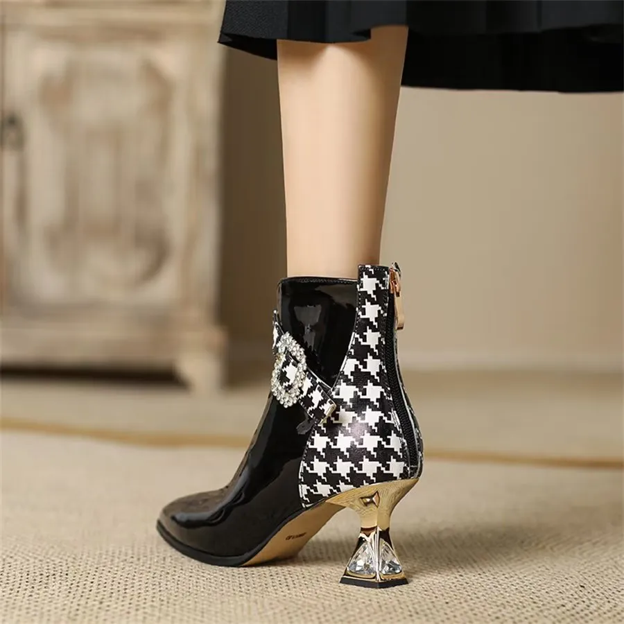 Elegant Zipper Pointed Toe Fringed High Heel Boots