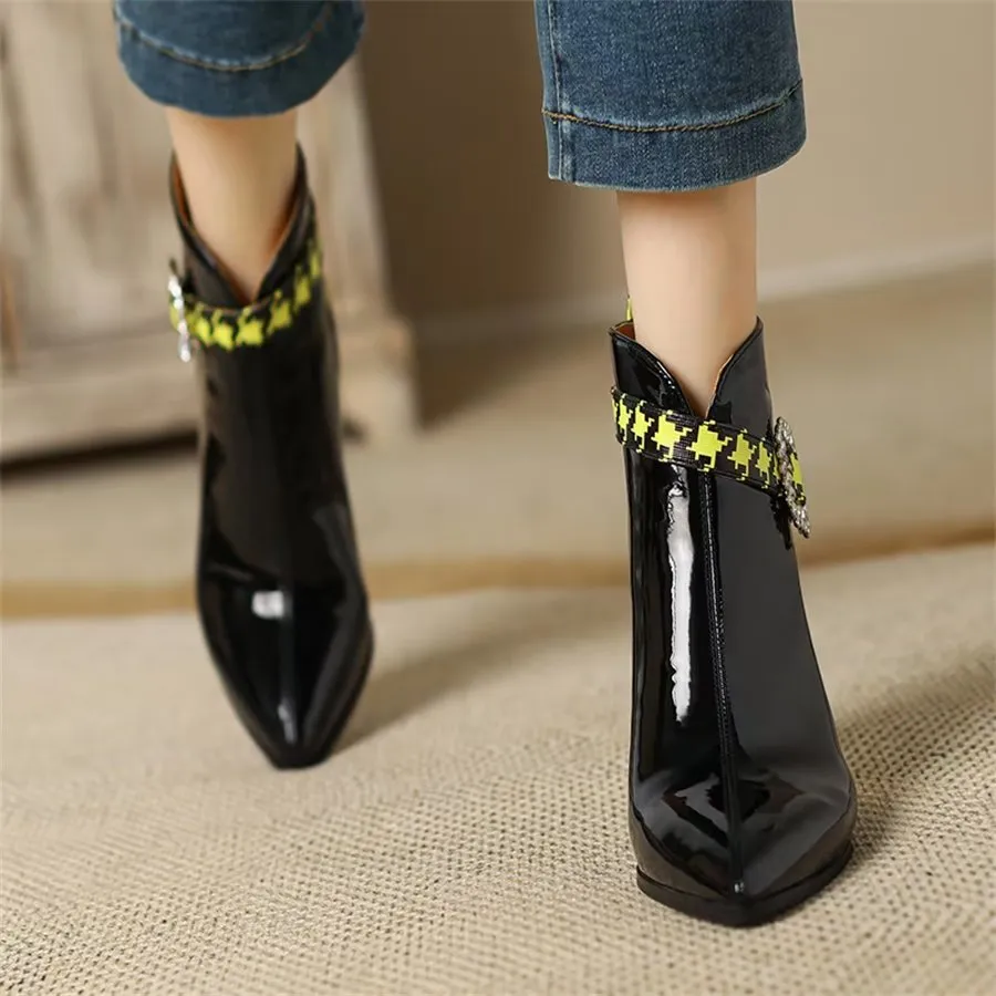 Elegant Zipper Pointed Toe Fringed High Heel Boots