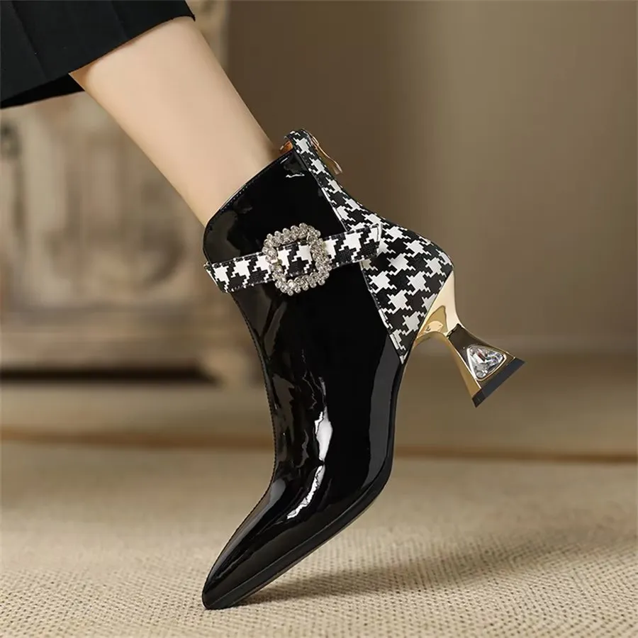 Elegant Zipper Pointed Toe Fringed High Heel Boots