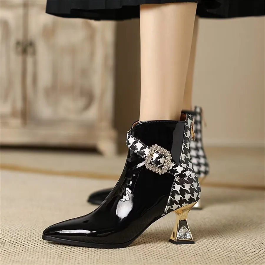 Elegant Zipper Pointed Toe Fringed High Heel Boots