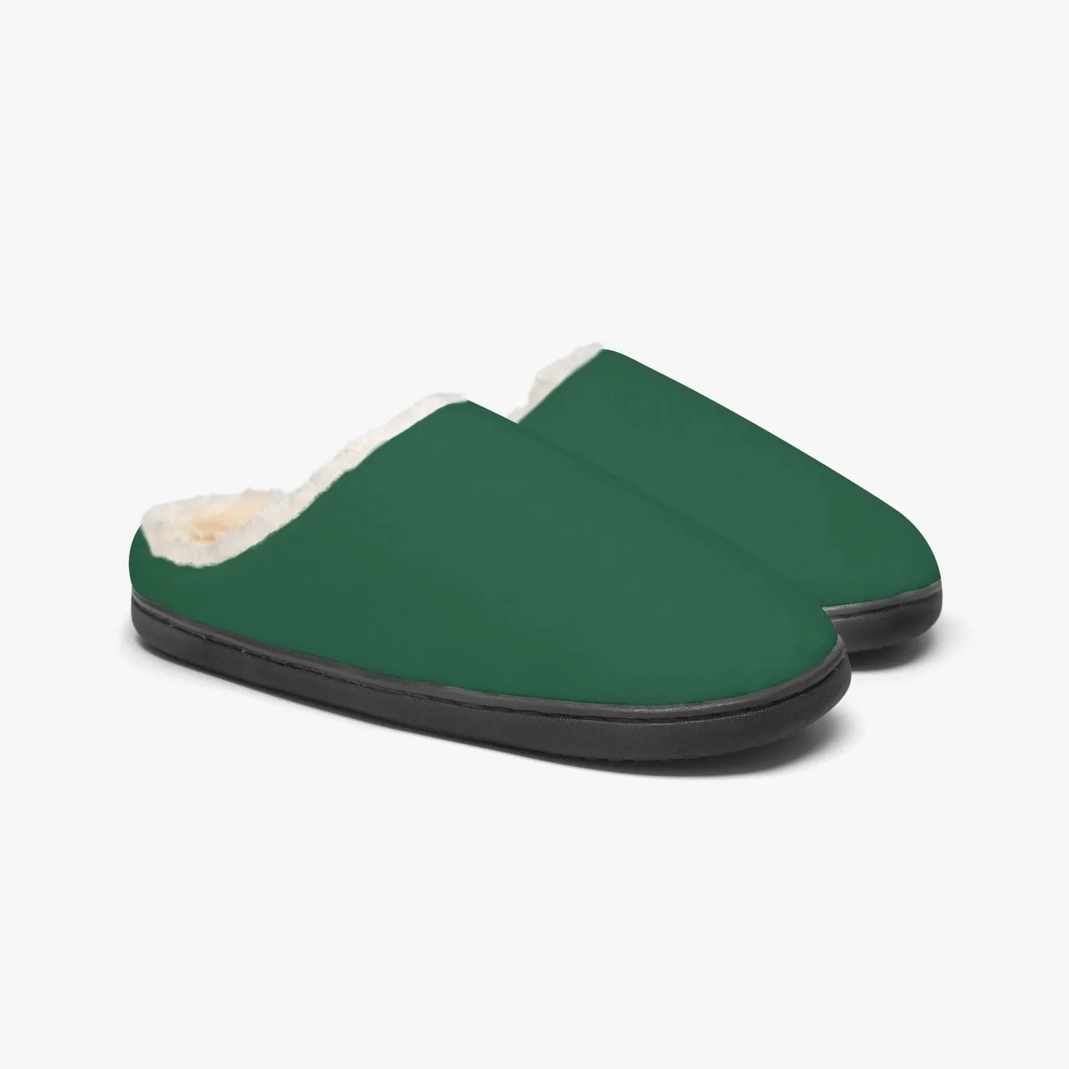 Forest Green | Unisex Fluffy Bedroom Slippers