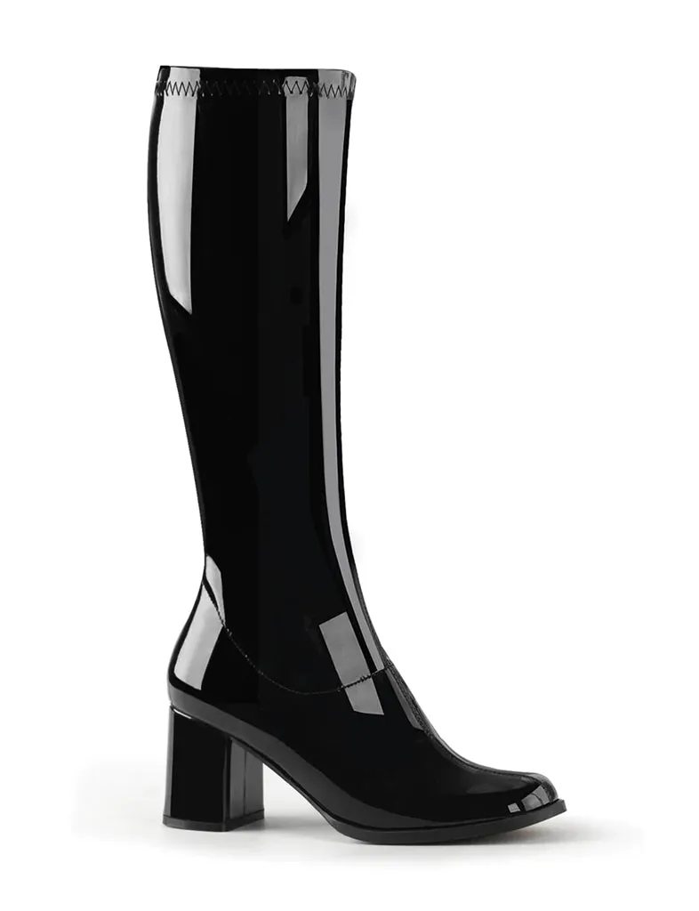 GOGO 300 BOOTS - BLACK STRETCH PATENT ✰ PRE ORDER ✰