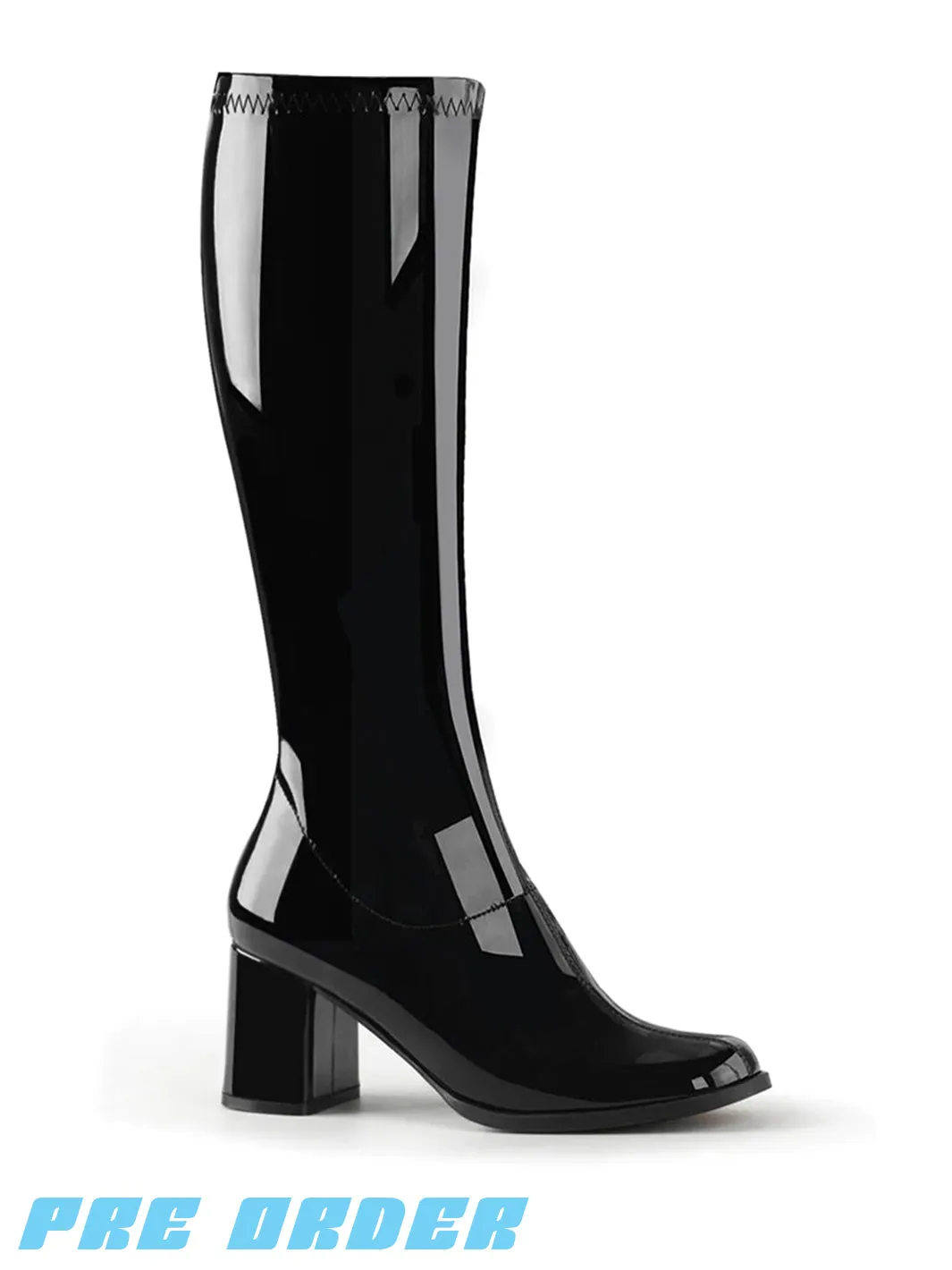 GOGO 300 BOOTS - BLACK STRETCH PATENT ✰ PRE ORDER ✰