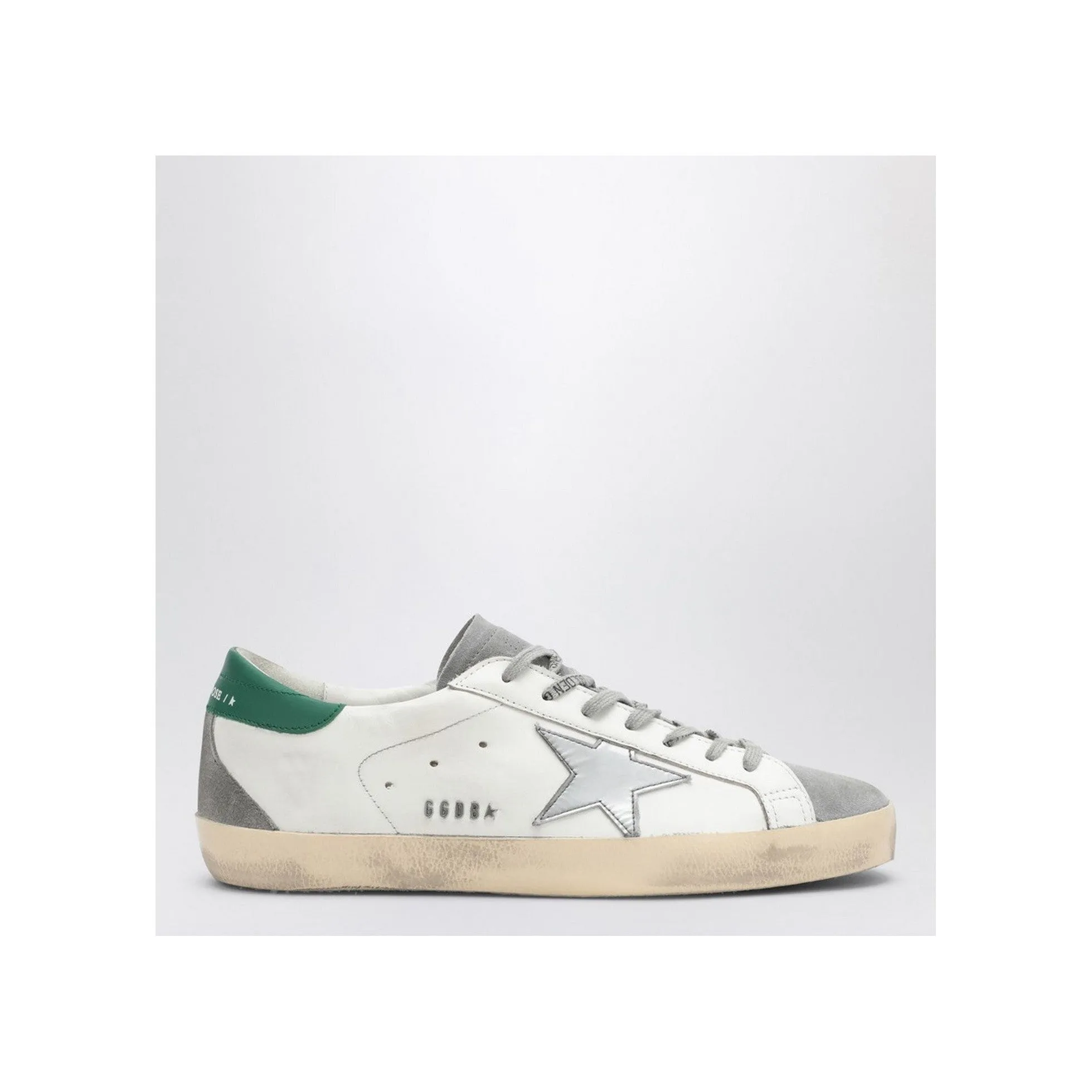 Golden Goose - Sneakers Super-Star - Blanc/Gris/Argent/Vert