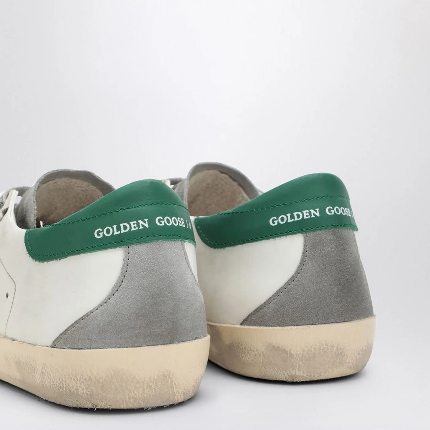 Golden Goose - Sneakers Super-Star - Blanc/Gris/Argent/Vert