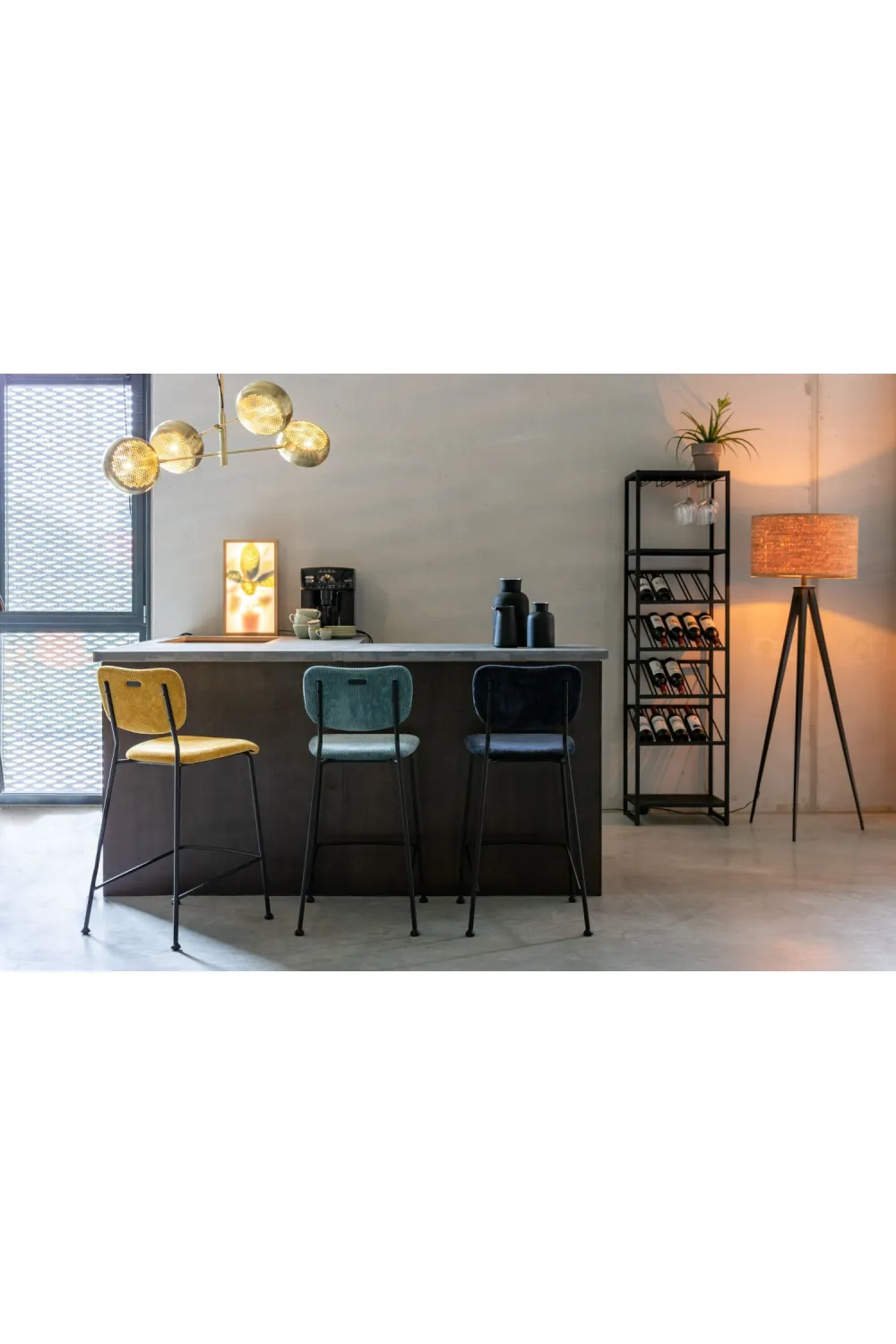 Gray Blue Counter Stools (2) | Zuiver Benson