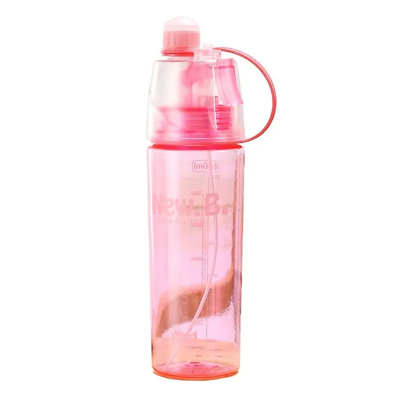 Green Mist Spray Water Bottle 600Ml Portable Sport Water Bottle Anti-Leak Drinking Cup With Mist Hydration Fa1554