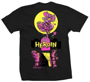 HEROIN SKATE ZOMBIE T-SHIRT BLACK