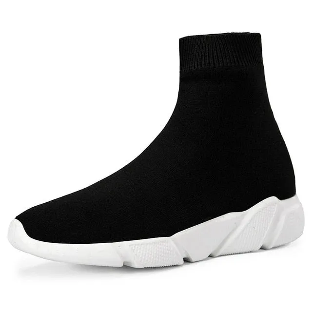 High Top Men Sneakers Women Elastic Socks Women Casual Shoes Unisex Trainers