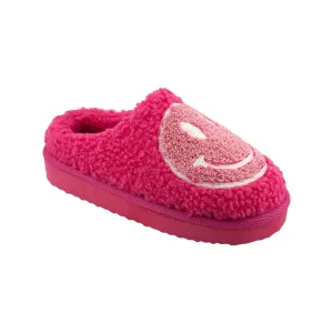 Hot Pink Smiley Slippers