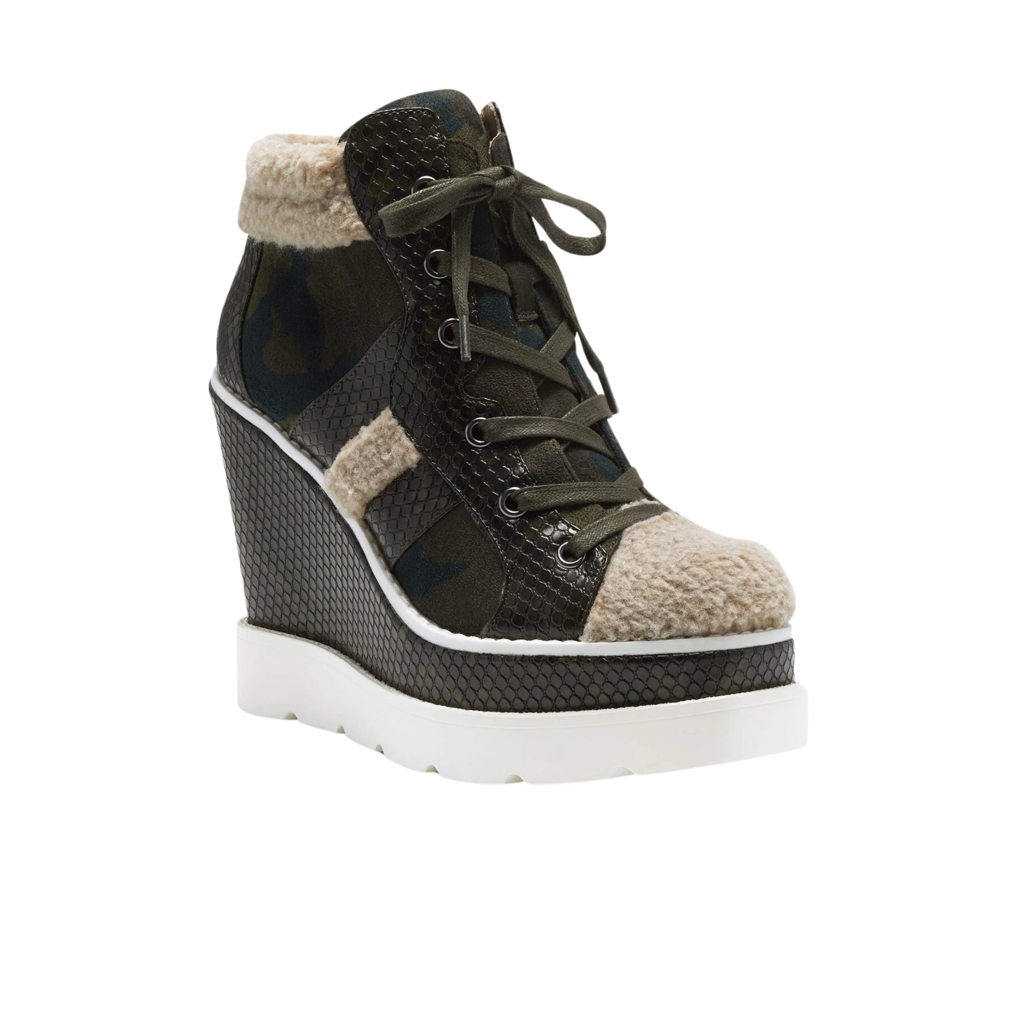 JESSICA SIMPSON - Meliney Cozy Lug Sole Wedge Sneaker Booties