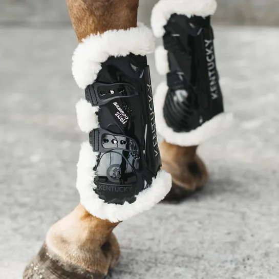 Kentucky Horsewear Vegan Sheepskin Tendon Boot Bamboo - Elastic