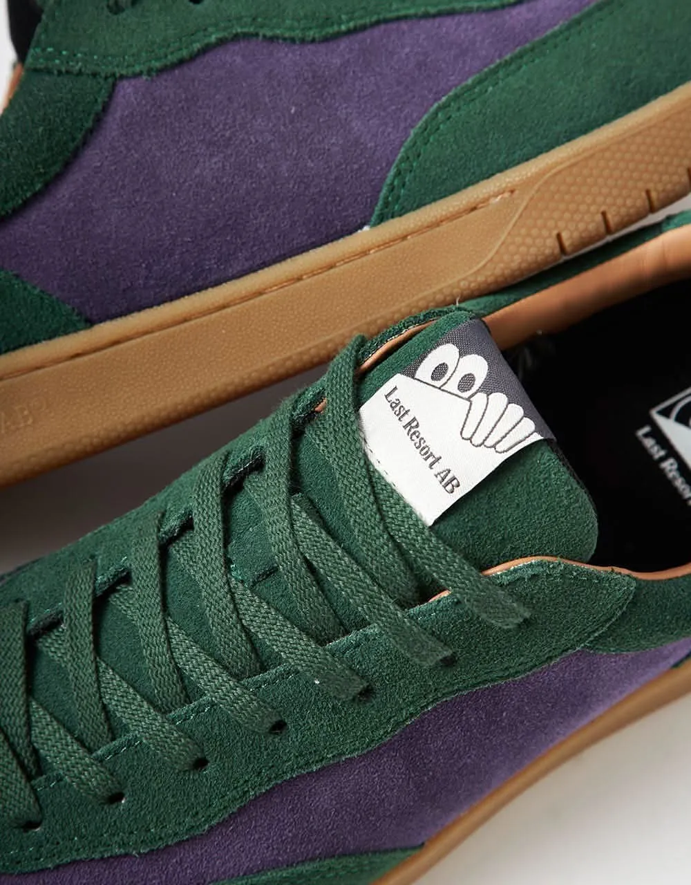 Last Resort AB CM001 Suede Skate Shoes - Elm Green/Loganberrry/Gum