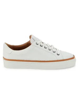 Leather Allen Edmonds Platform Flynn Sneakers, White