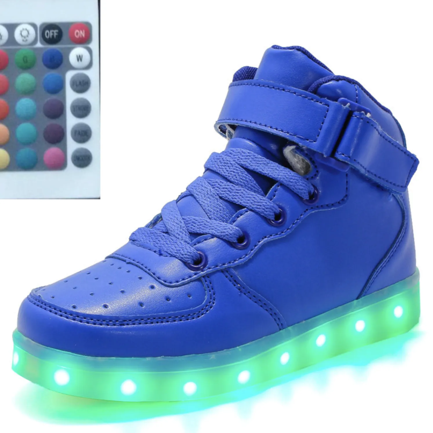 Led Sneakers Blue 7 Led Colors - Blue  | Kids Led Light Shoes  | Led Light Shoes For Men