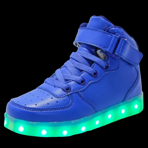 Led Sneakers Blue 7 Led Colors - Blue  | Kids Led Light Shoes  | Led Light Shoes For Men