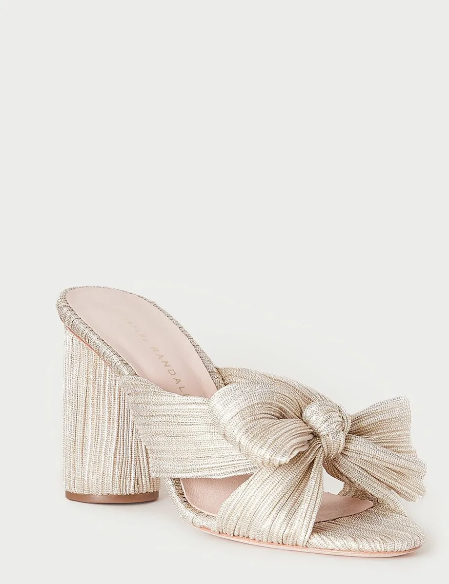 Loeffler Randall Penny Platinum Pleated Bow Heel