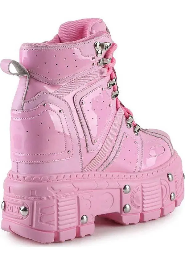 Mangosteen-05 [Pink Patent] | PLATFORM BOOTS