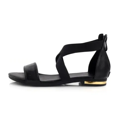 Marvelous  All in One Student Back Zipper Black Platform Size Sandals