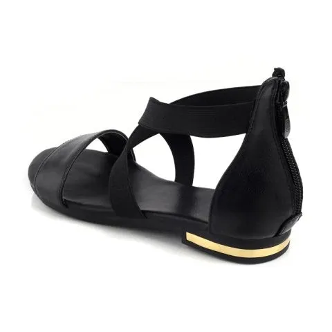 Marvelous  All in One Student Back Zipper Black Platform Size Sandals