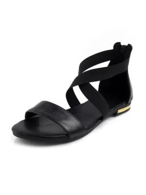 Marvelous  All in One Student Back Zipper Black Platform Size Sandals