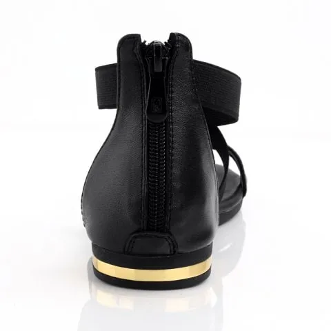 Marvelous  All in One Student Back Zipper Black Platform Size Sandals