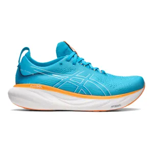 Men's Asics Gel-Nimbus 25, Island Blue/Sun Peach, 6.5 2E Wide