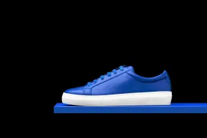 Mens Blue Leather Sneakers