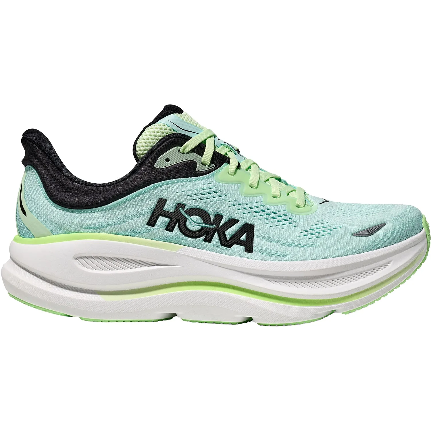 Men's Hoka Bondi 9 Luna Moth/Blue Spark Mesh