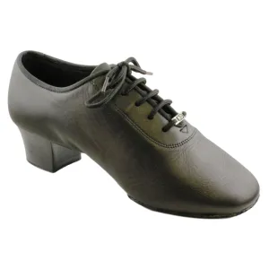 Men's Latin Dance Shoes, Model 401, Black Leather