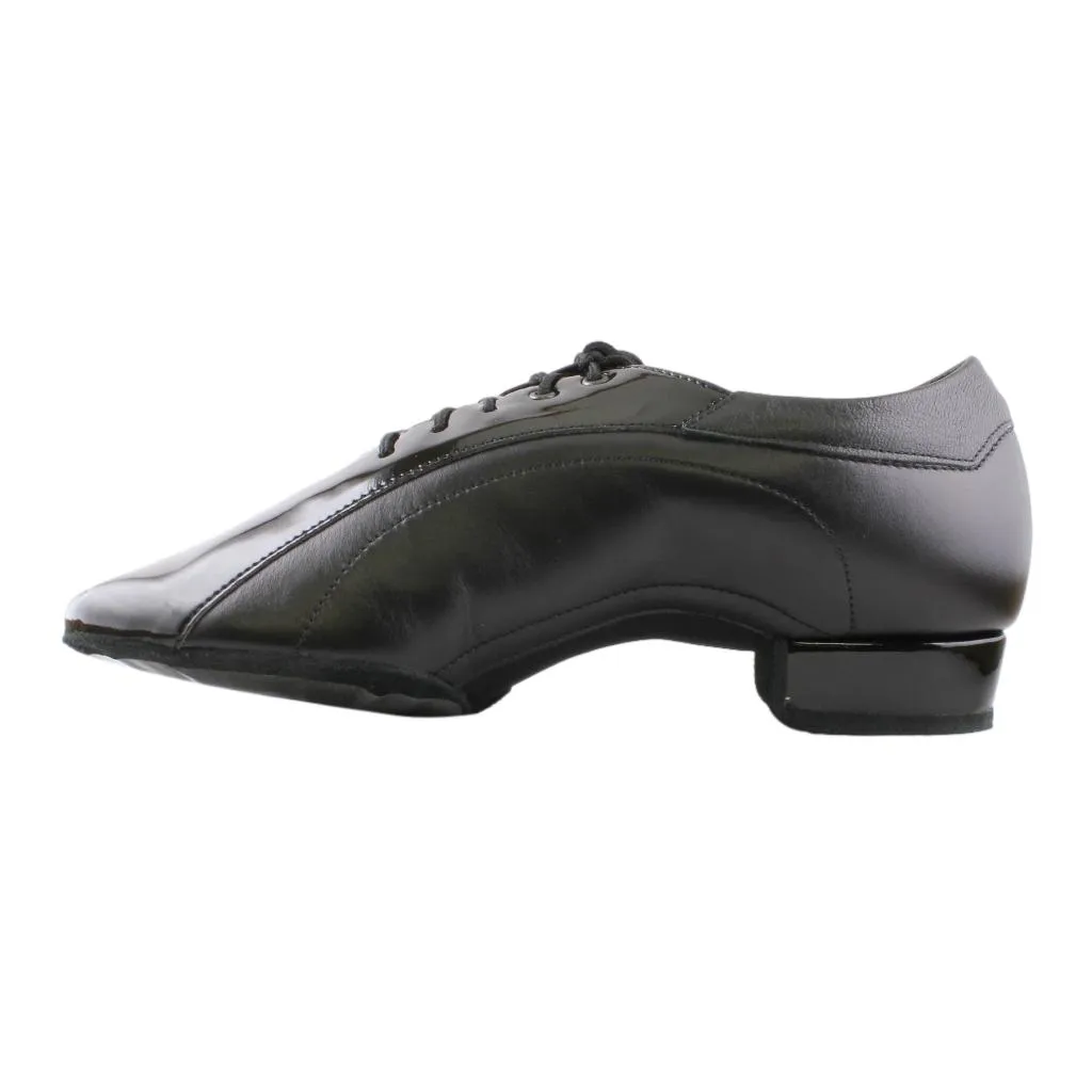 Men's Smooth Dance Shoes, 1115 Franco, Black Leather / Patent Leather