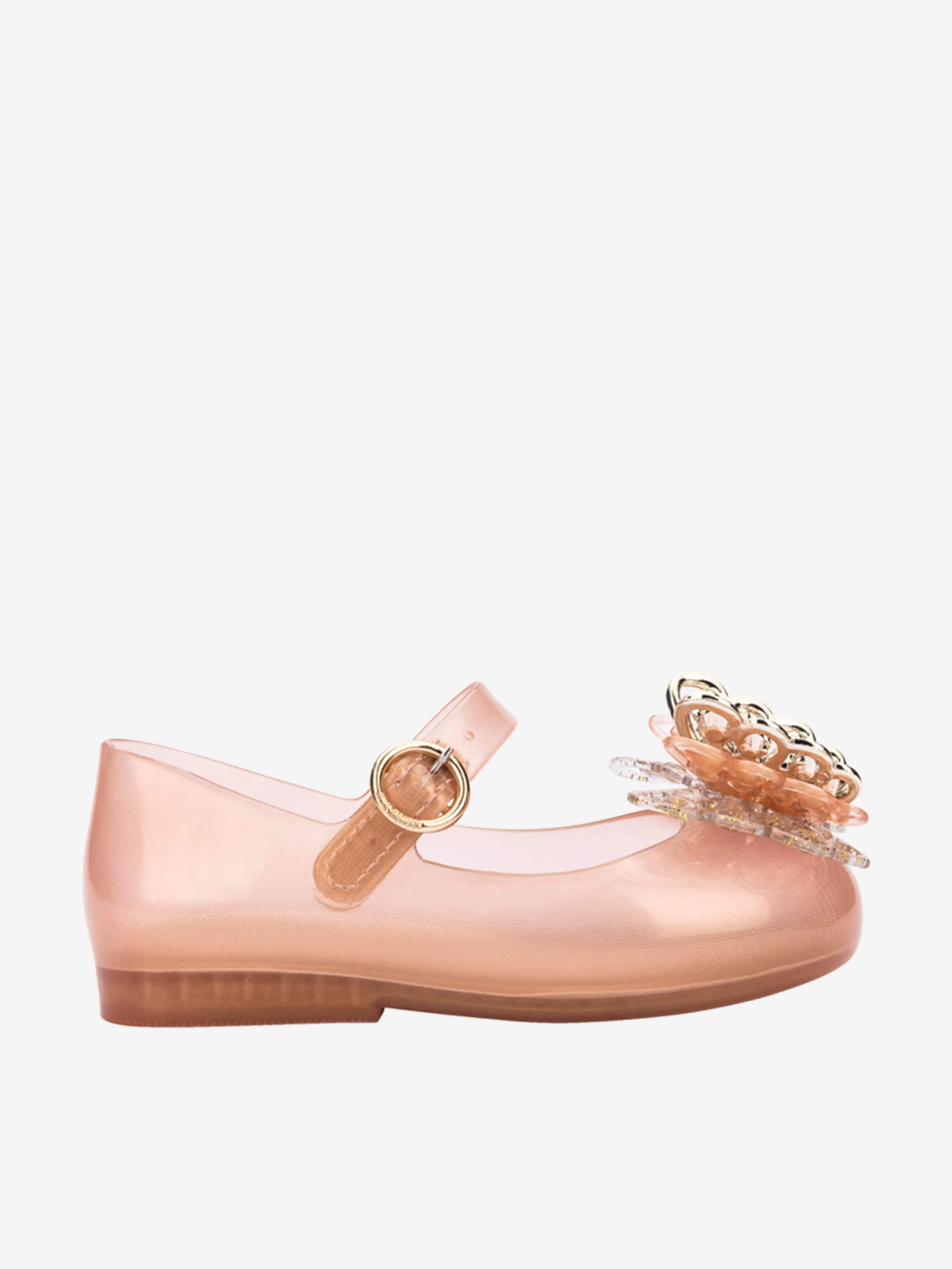 Mini Melissa Girls Sweet Love Fly II Shoes in Gold