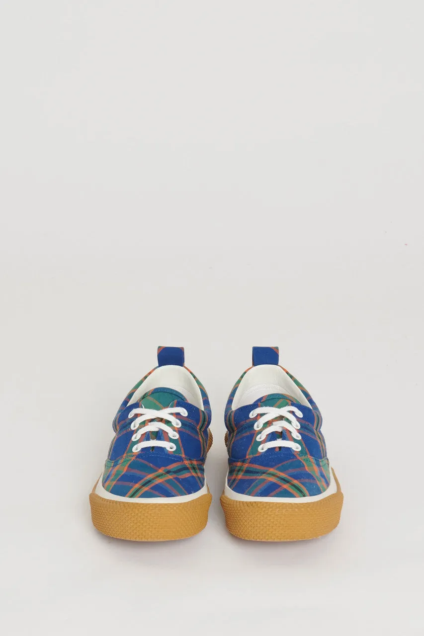 Multicolour Checkered Platform Preowned Trainers