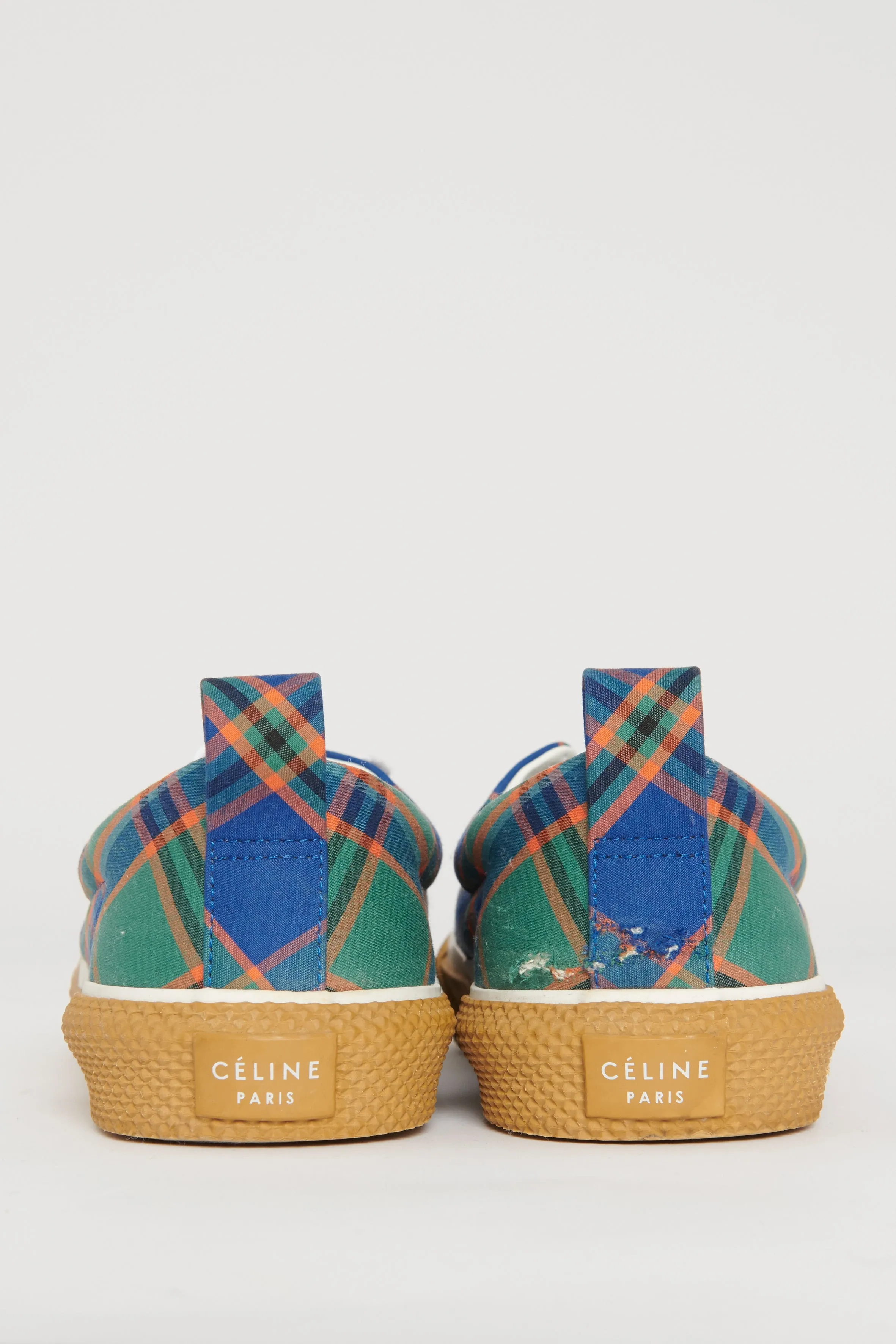 Multicolour Checkered Platform Preowned Trainers