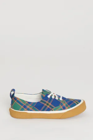 Multicolour Checkered Platform Preowned Trainers