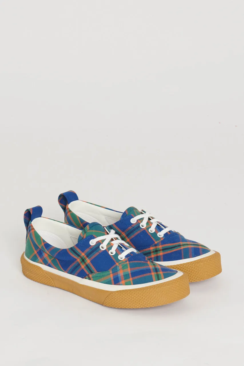 Multicolour Checkered Platform Preowned Trainers