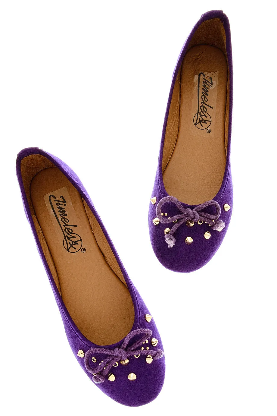 NADINE Indigo Suede Ballerinas