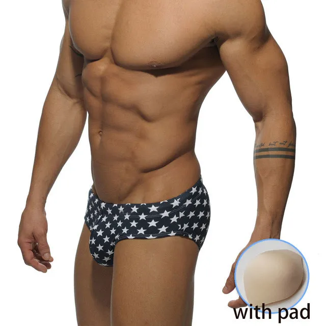 new man's Brand swimming Camouflage swim trunks  sexy low waist swimming briefs swimwear boxers patchwork color  hot sell Summer